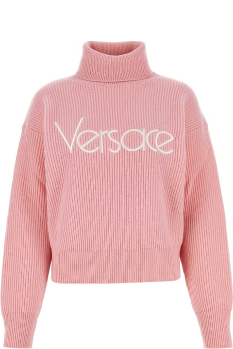 ウィメンズ Versaceのニットウェア Versace Pink Wool Sweater