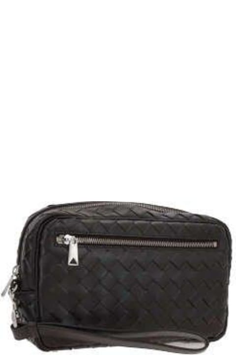 Bags Sale for Men Bottega Veneta Intrecciato Zipped Handbag