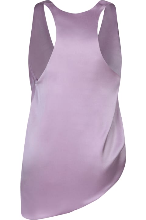 Rev ملابس علوية لـ السيدات Rev Asymmetrical Lilac Satin Top