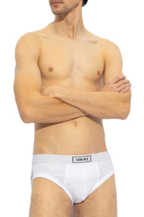 Versace for Men Versace 90s Logo-waistband Stretched Briefs