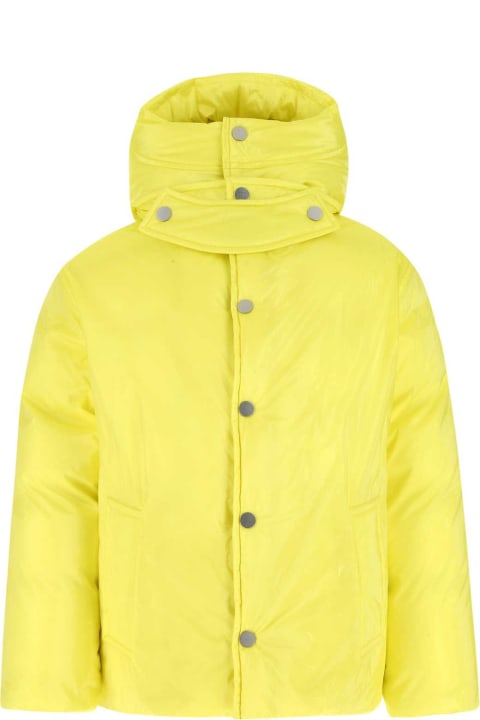 Sale for Men Bottega Veneta Fluo Yellow Nylon Padded Jacket