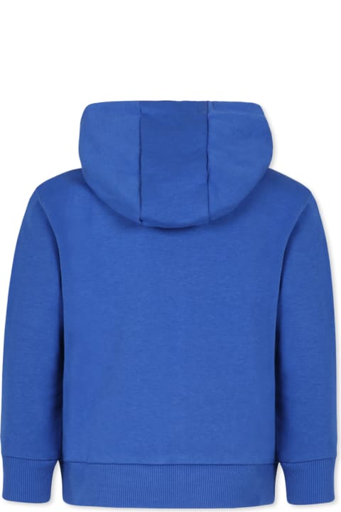 ボーイズ トップス Lacoste Light Blue Sweatshirt For Boy With Crocodile