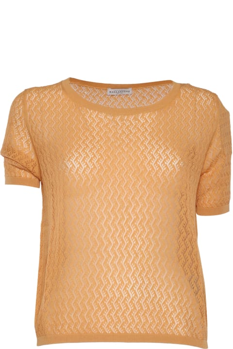 Ballantyne for Women Ballantyne Orange Cotton Knit Sweater