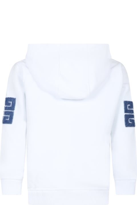 Givenchy for Kids Givenchy White Sweatshirt For Boy With Logo