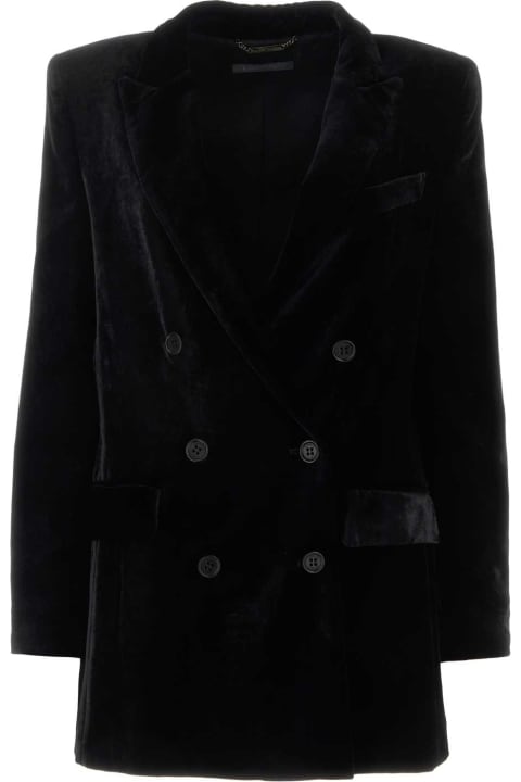 Alberta Ferretti Coats & Jackets for Women Alberta Ferretti Black Velvet Blazer