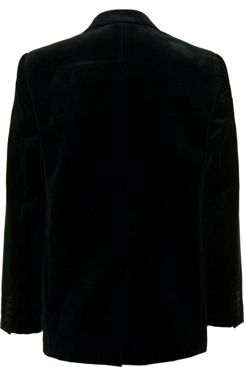メンズ Saint Laurentのウェア Saint Laurent Single-breasted Jacket With Single Button In Velvet Man