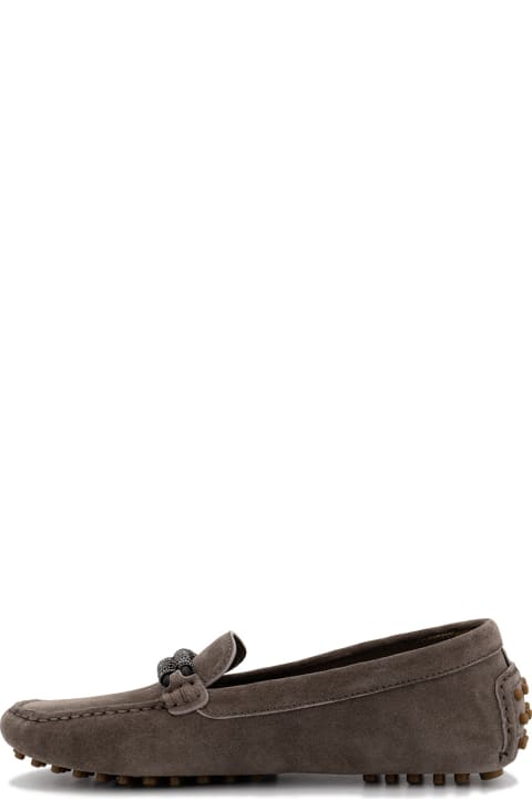 Flat Shoes for Women Brunello Cucinelli Suede Loafers