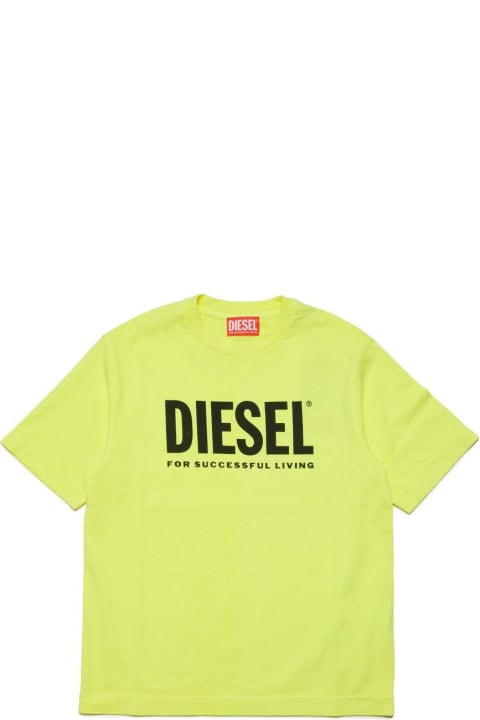 Diesel T-Shirts & Polo Shirts for Boys Diesel Tnuci Logo Printed Crewneck T-shirt