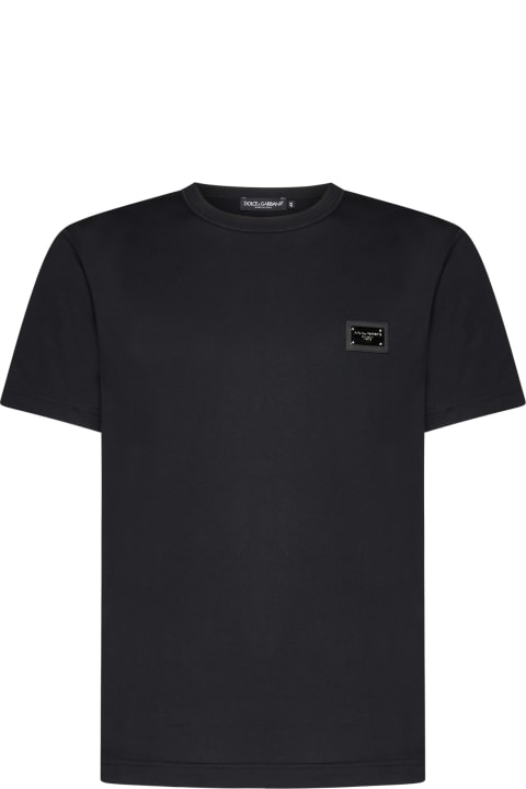 Topwear for Men Dolce & Gabbana Logo Plaque T-shirt