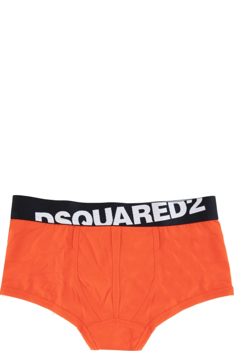 Dsquared2 Kids Dsquared2 Jersey Boxer With Logoed Elastic