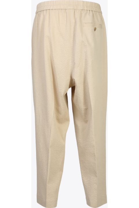 Ripple Cotton Trouser Beige ripple cotton pleated pant - Ripple cotton trouser
