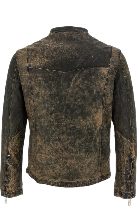 メンズ Giorgio Bratoのコート＆ジャケット Giorgio Brato Vintage Leather Jacket