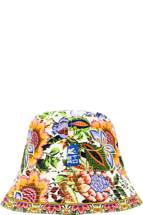 Hats for Women Etro Bucket Hat With Multicolored Print