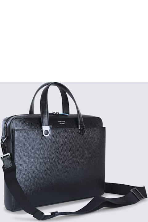 Homeware Ferragamo Black Leather Top Handle Bag