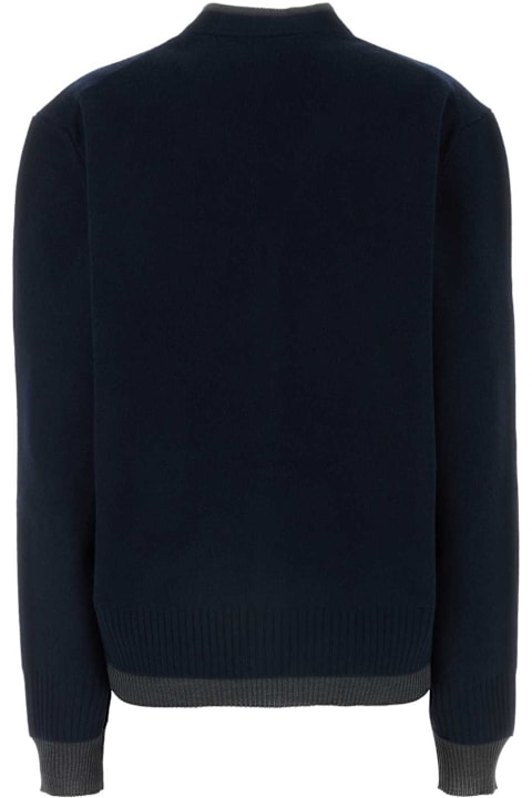 Fleeces & Tracksuits for Women Miu Miu Navy Blue Cashmere Cardigan