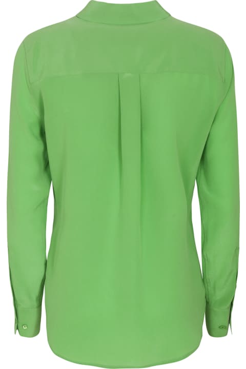 Equipment Clothing for Women Equipment Round Hem Patched Pocket Plain Shirt