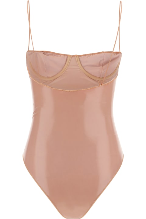 Summer Dress Code for Women Oseree Latex Balconette Maillot Swimsuit