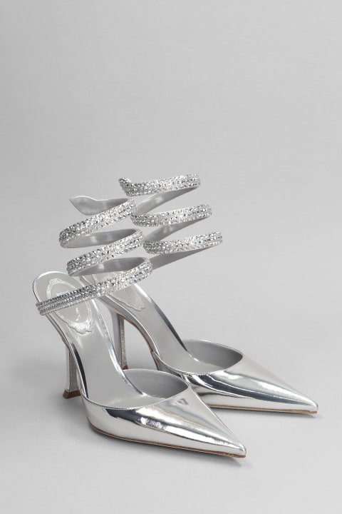 René Caovilla High-Heeled Shoes for Women René Caovilla Cleo Pumps In Silver Patent Leather