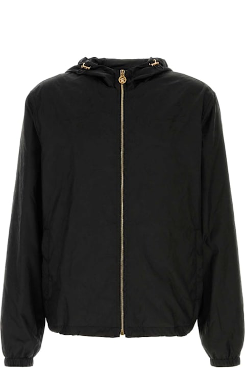 Versace Coats & Jackets for Men Versace Black Nylon Jacket