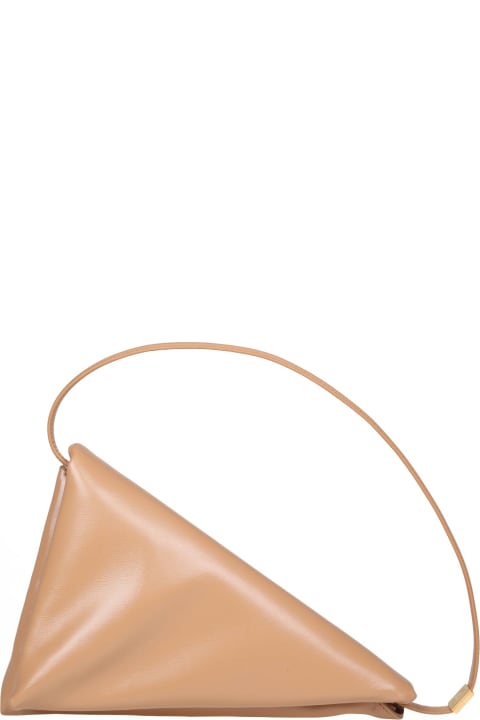 Marni Shoulder Bags for Women Marni Prisma Triangle Bag In Beige Leather