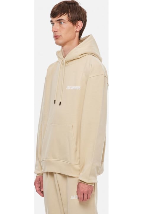 Fleeces & Tracksuits for Men Jacquemus Hoodie With Contrasting Logo Print In Cotton Man