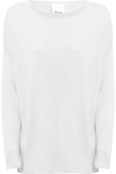 Allude Woman's  White Wool Sweater