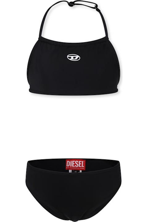 Diesel for Girls Diesel Black Bikini For Girl With Logo