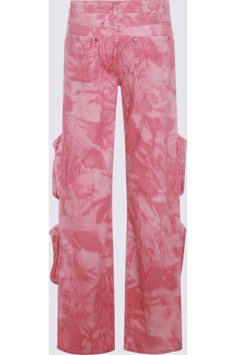 Blumarine for Women Blumarine Pink Cotton Blend Cargo Jeans