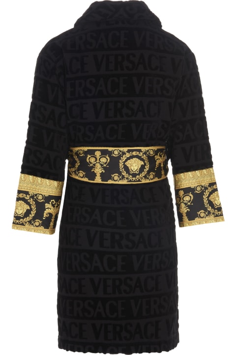Embossed Logo Bathrobe