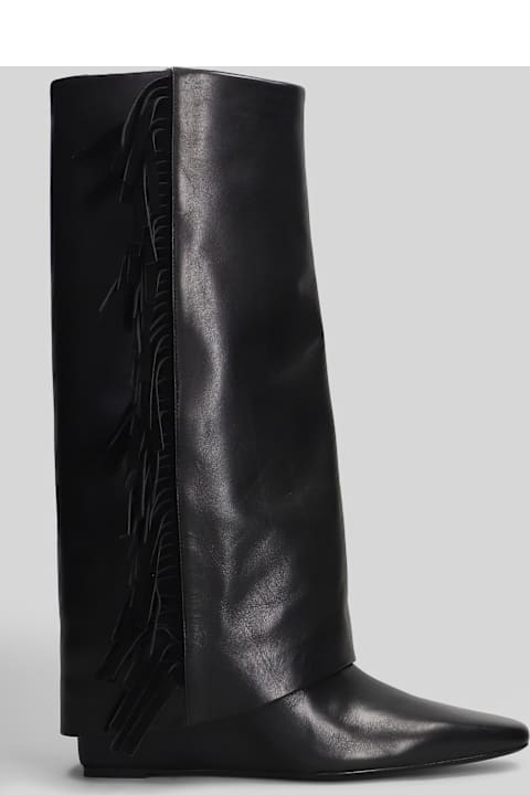 Simkhai Quinn Low Heels Boots In Black Leather