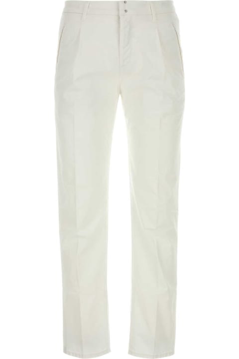 Incotex Clothing for Men Incotex White Cotton Pant