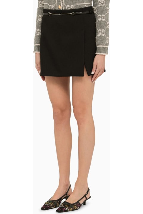 Gucci Skirts for Women Gucci Black Cotton Miniskirt