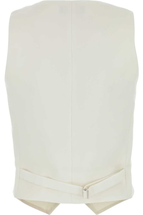 The Andamane Coats & Jackets for Women The Andamane White Crepe Pauline Vest