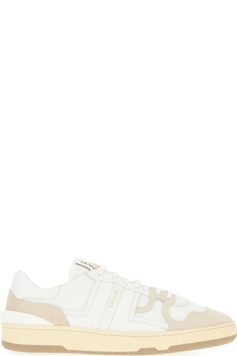 Lanvin لـ Women Lanvin Two-tone Leather And Fabric Clay Sneakers