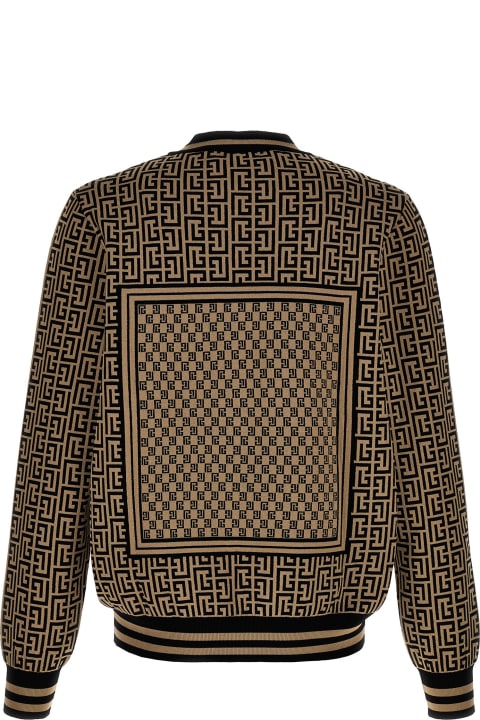 Sweaters for Men Balmain Mini Monogram Sweater