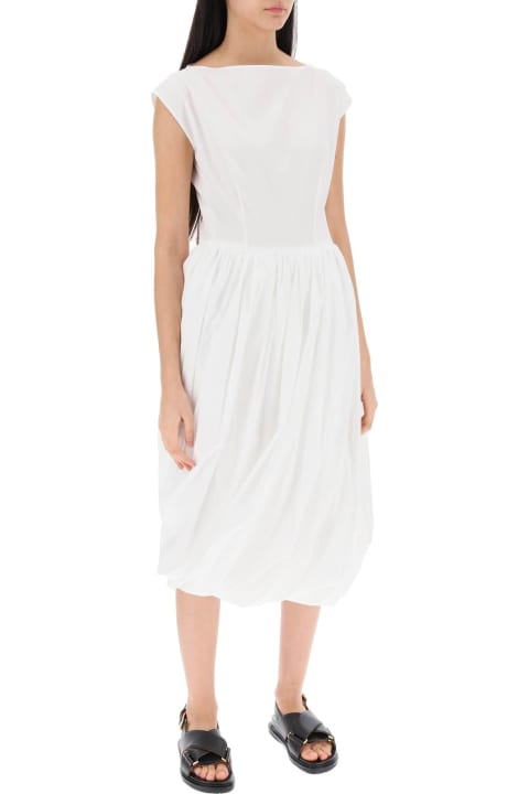 Marni for Women Marni White Cotton Midi Dress