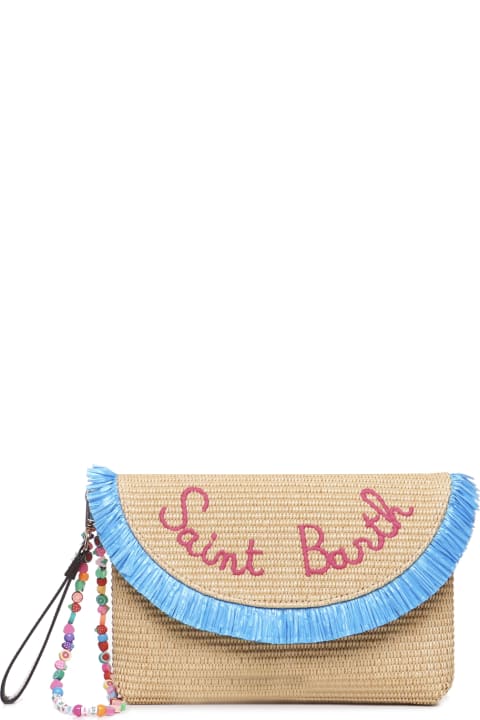 Clutches for Women MC2 Saint Barth Straw Handbag With Fringes And Fruits