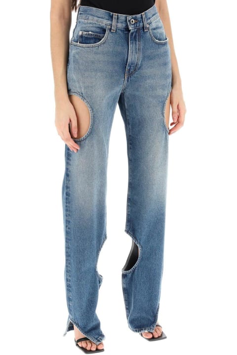 Off White Cut-out High-rise Jeans