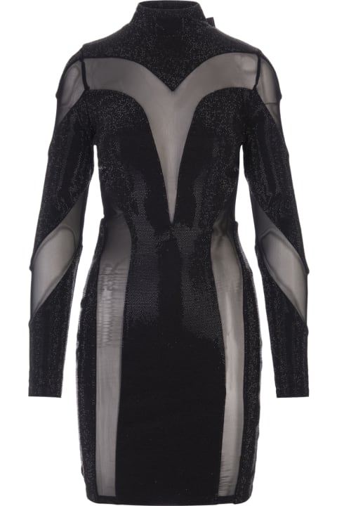 Black Crystal Mini Dress