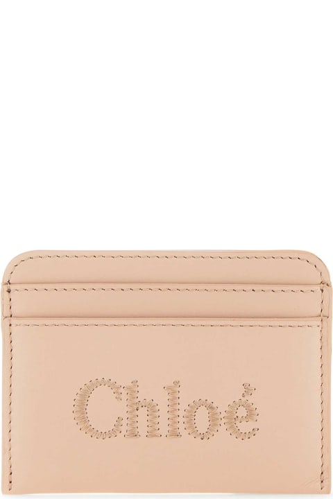 Wallets for Women Chloé Antiqued Pink Leather Sense Card Holder