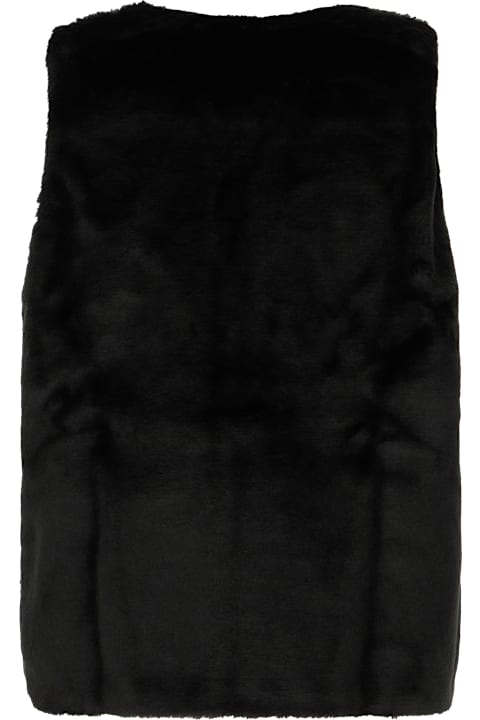 Barbour Coats & Jackets for Women Barbour Black Eco Fur Blend Vest