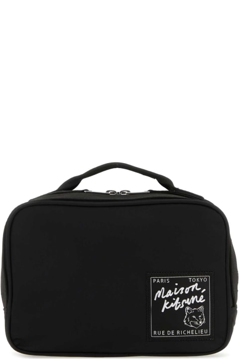 Maison Kitsuné Belt Bags for Men Maison Kitsuné Black Nylon Belt Bag