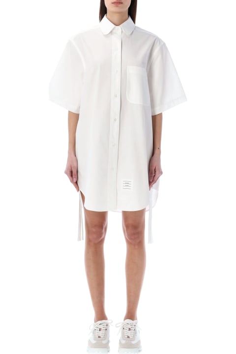 Thom Browne Clothing for Women Thom Browne Gathered Side Seams Shirt Dress