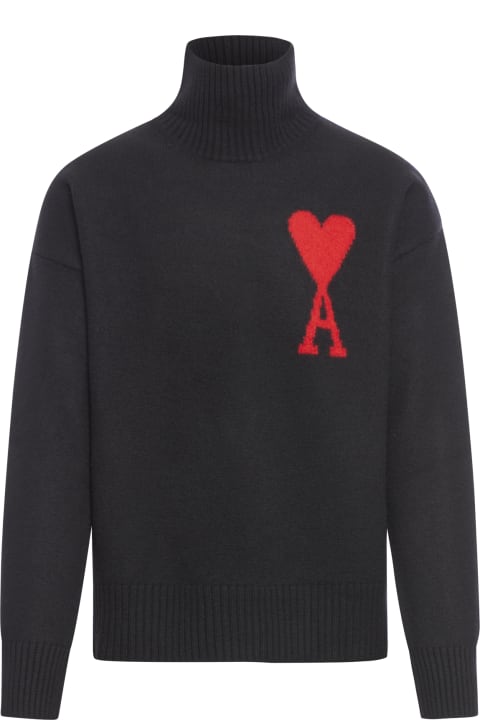 Ami Alexandre Mattiussi Sweaters for Men Ami Alexandre Mattiussi Adc Funnel Neck Sweater
