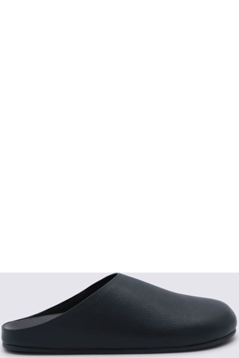 The Row Black Leather Flats