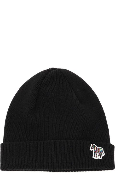 PS by Paul Smith Hats for Men PS by Paul Smith Zebra Logo Beanie