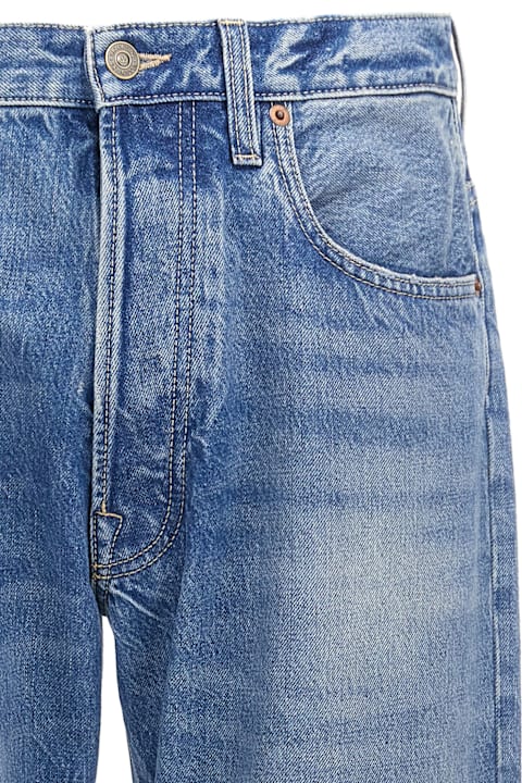 デニム・ジーパン VALENTINO SS25 Floreal trim jeans Valentino Garavani Floral Print Hem Denim Trousers | italist