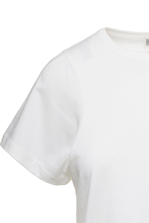 Clothing for Women Totême Crewneck T-shirt In White Cotton Woman