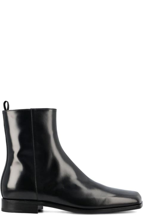 Boots for Men Prada Square-toe Zipped Boots