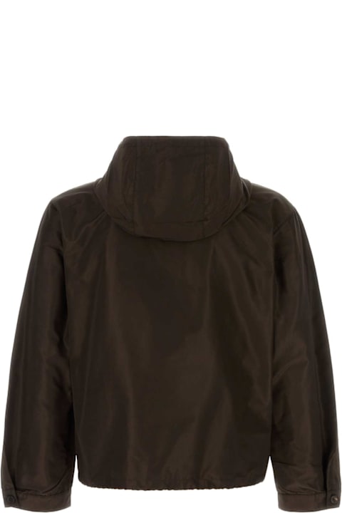 Prada Coats & Jackets for Men Prada Brown Silk Jacket
